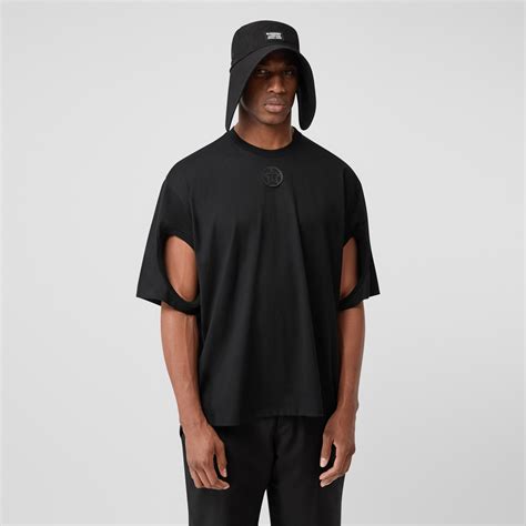 burberry cut out montage oversized t